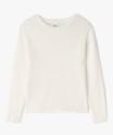 Pull en maille duveteuse à col rond fille